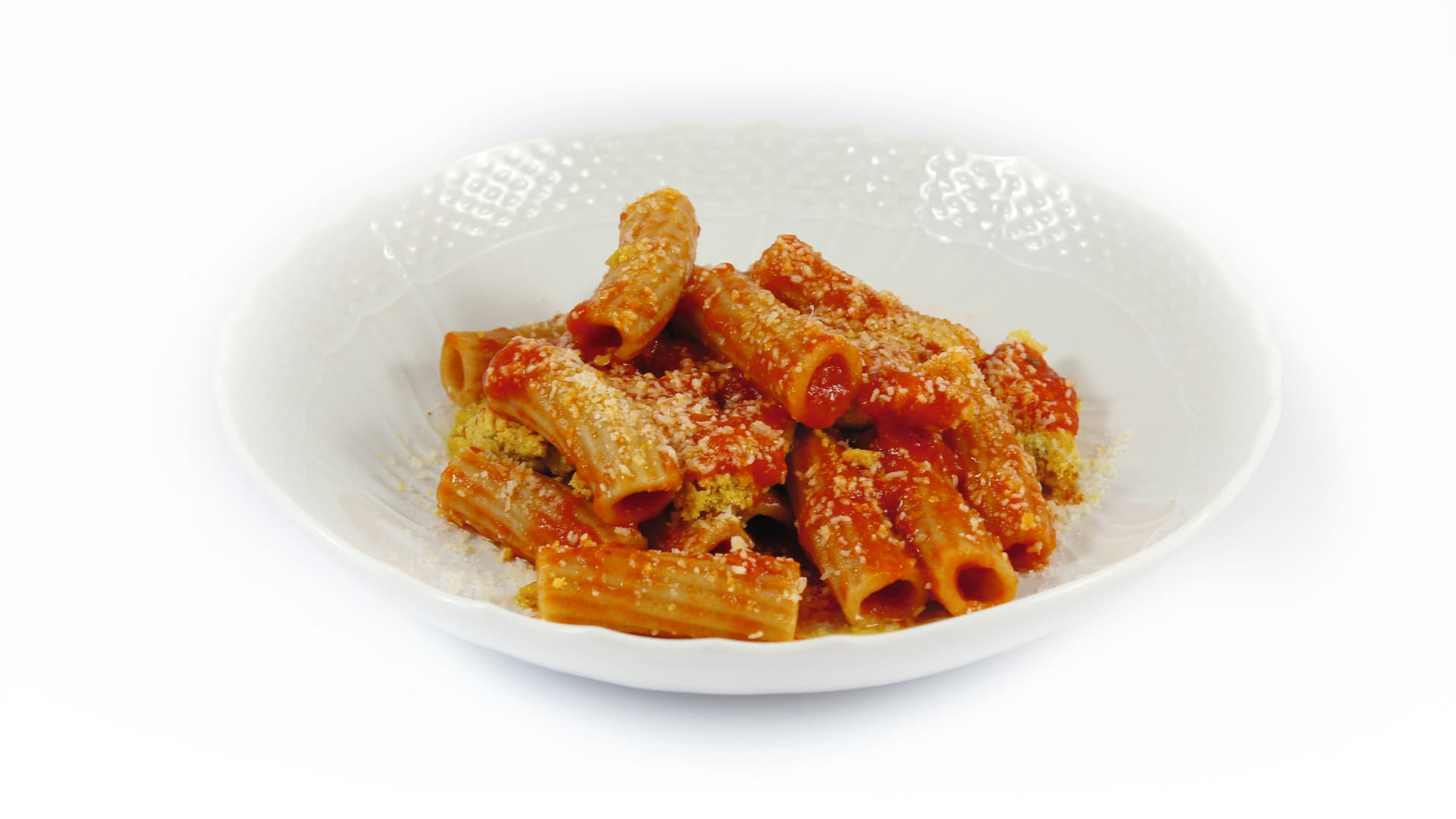 Rigatoni alla pajata di ceci