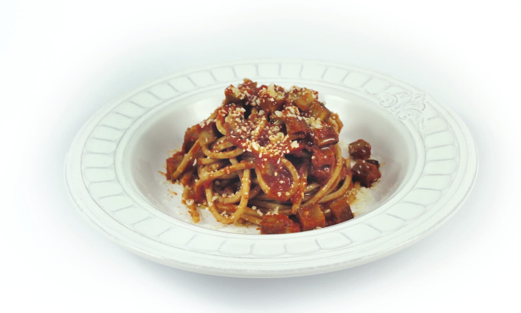 Spaghetti all’amatriciana vegetale