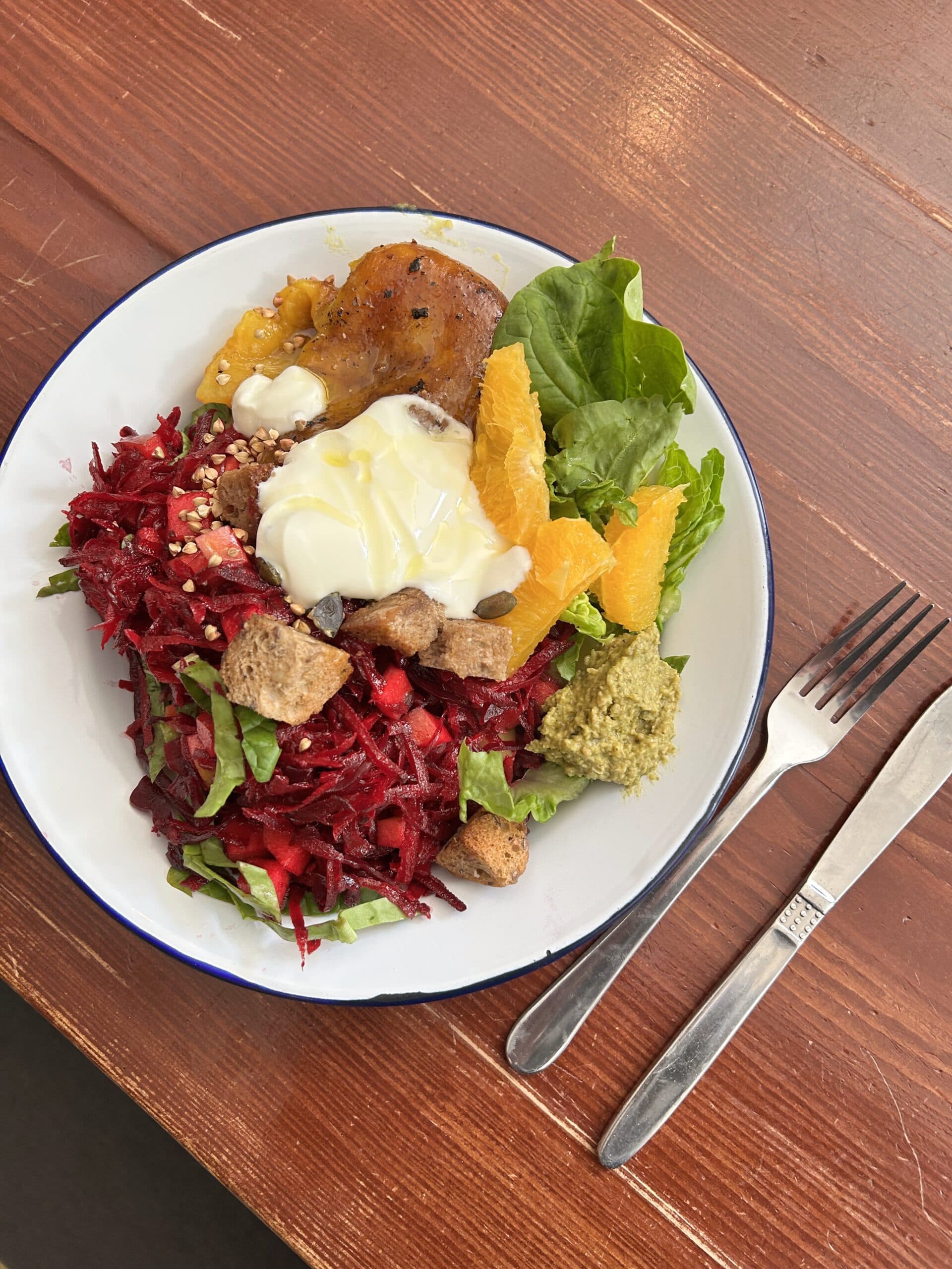 beluga lentil salad with apple