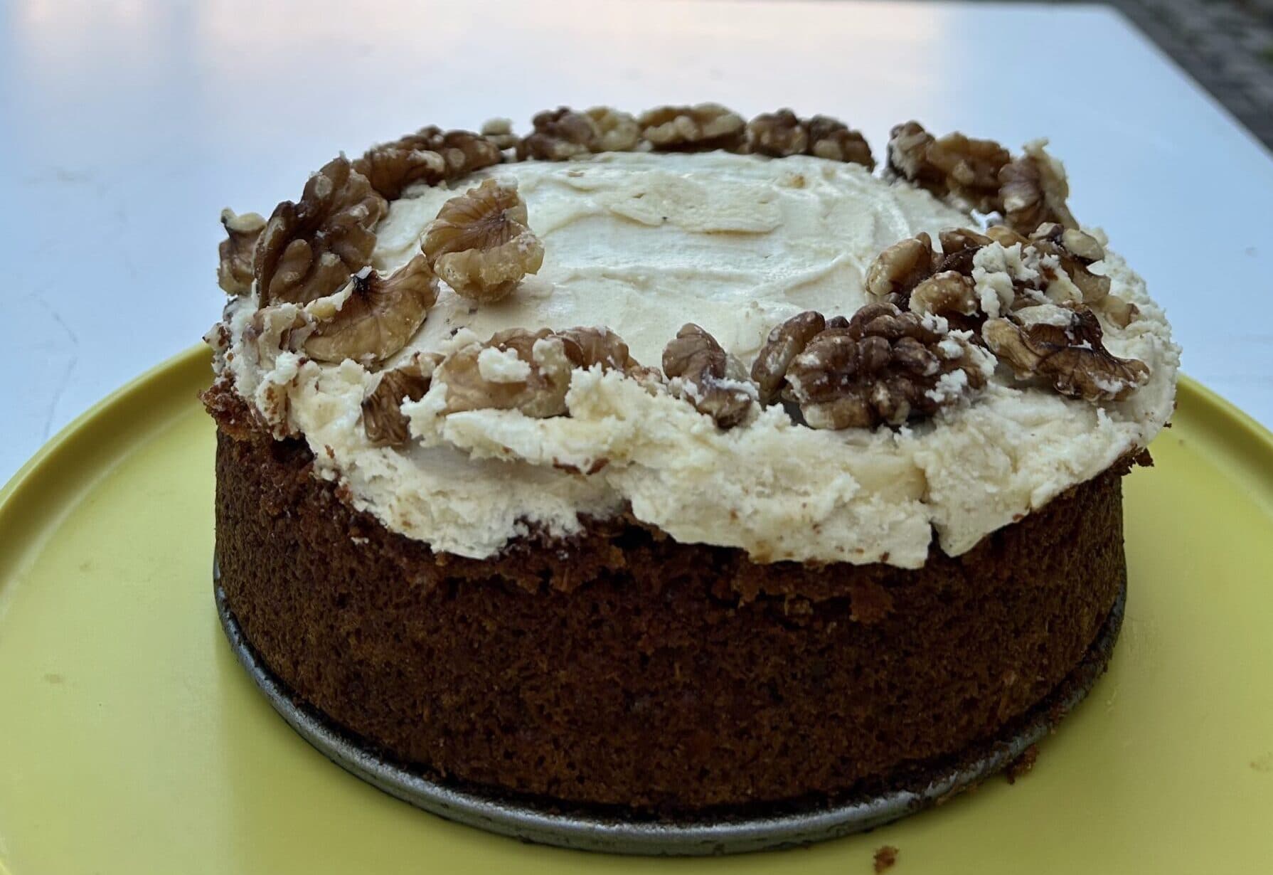 Carrot cake with tahini frosting